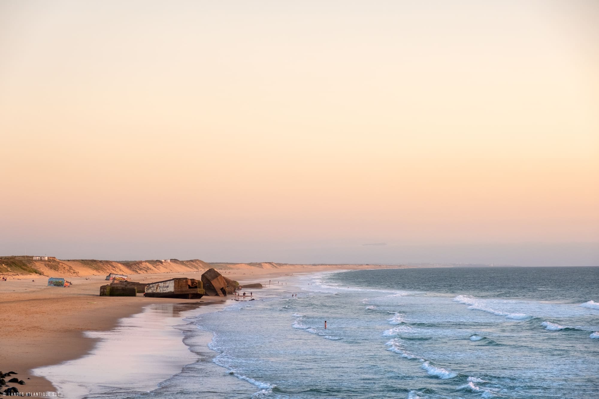 Zandstranden in Les Landes