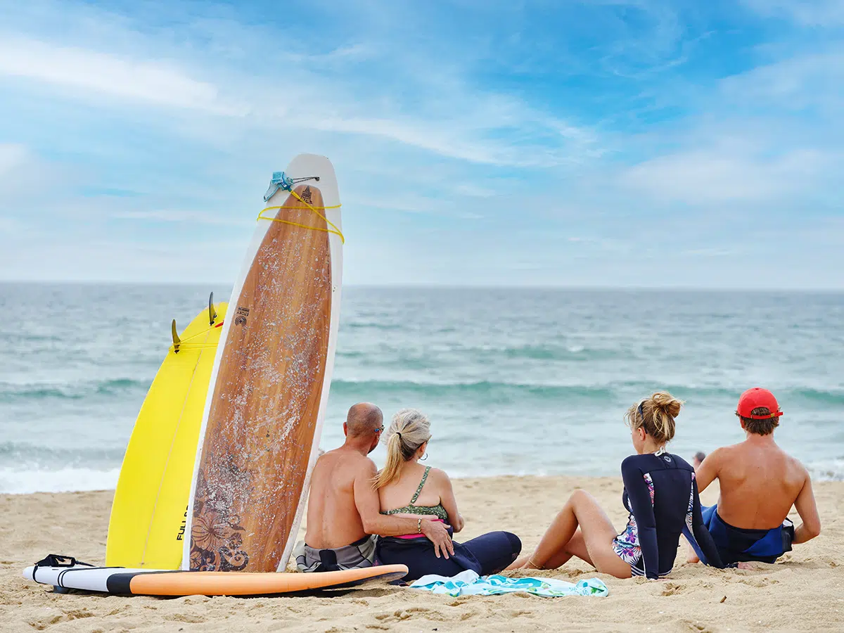 Familie op vakantie